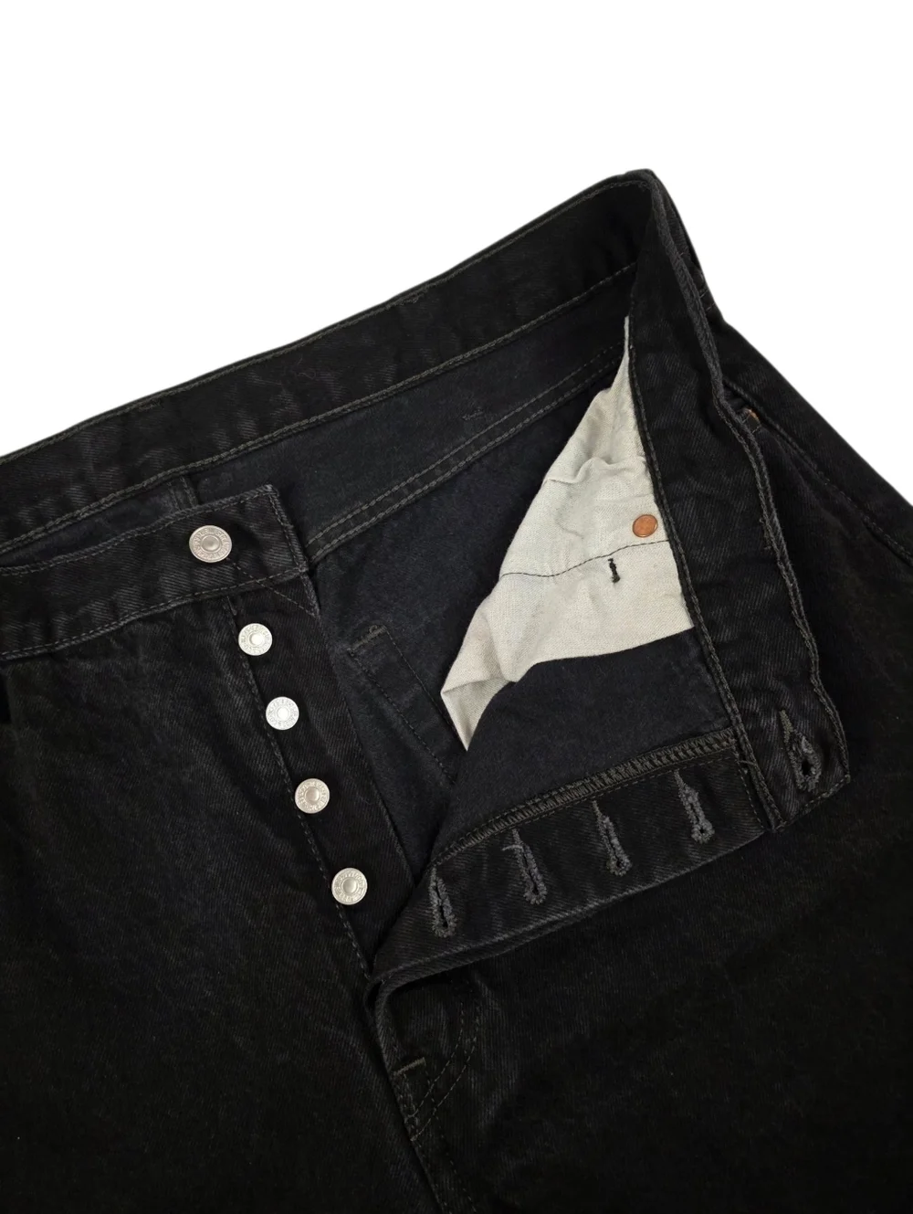 Levi’s 501 Black Wash Straight Leg Jeans Button Fly W40 L34 Classic Fit Cotton
